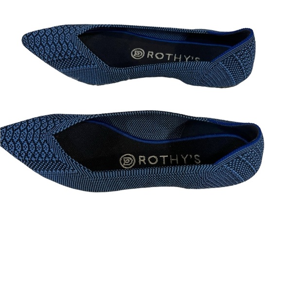 Rothys Teal Python Point Flats size 6.5 in excellent condition. Slightly used . - Picture 9 of 10